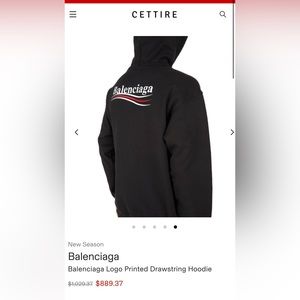 Black balenciaga hoodie